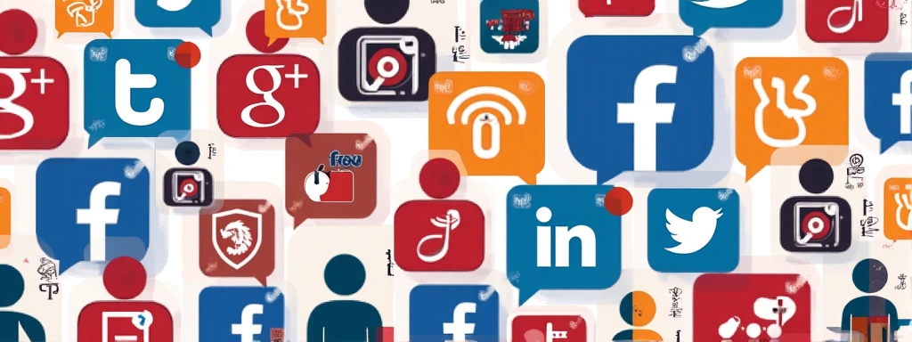 Social media icons displaying engagement