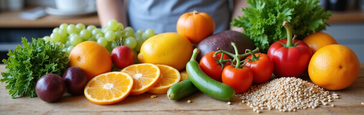 Healthy fresh produce and active lifestyle