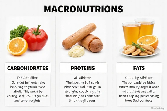 Macronutrients chart for athletes
