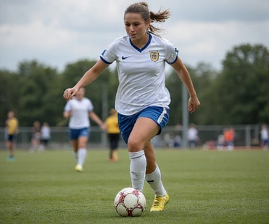 Soccer player in action