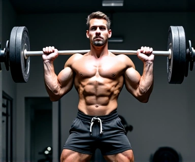Weightlifter with heavy weights